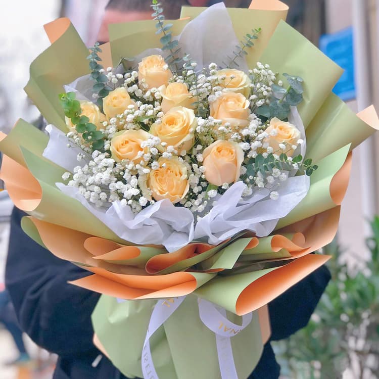 11朵香槟玫瑰18款
