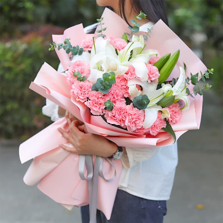 康乃馨百合混搭A款
