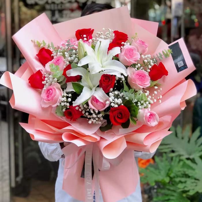 玫瑰百合混搭C款